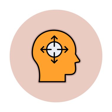 düz karar çizgisi ikon vektör çizimi  