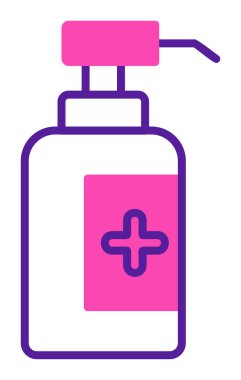 Dezenfektan şişesi ikonu. vektör illüstrasyonu 