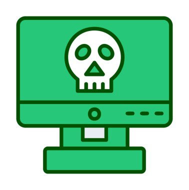 Bilgisayar korsanlığı simgesi, basit bir stil. vektör
