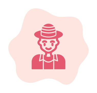 Turist şapkası simgesi, vektör illüstrasyonu 