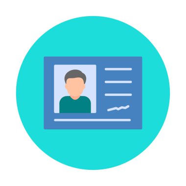 Tanımlama kartı vektör illüstrasyonu