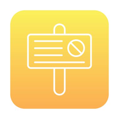 Basit protesto simgesi, vektör illüstrasyonu