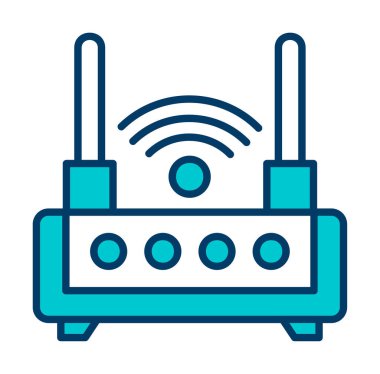  Wi-fi yönlendirici vektör illüstrasyonu