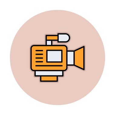 video kamera simgesi, vektör illüstrasyonu basit tasarım