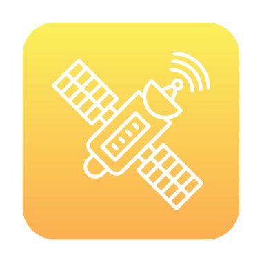 Uydu Simgesi, vektör illüstrasyonu 