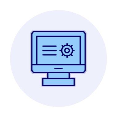 grafik, araştırma simgesi, vektör illüstrasyon tasarımı ile bilgisayar monitörü