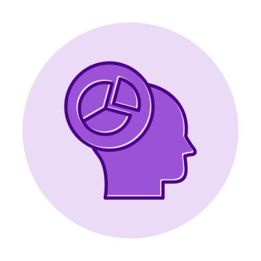 Basit Pasta Grafiği simgesi, vektör illüstrasyonu