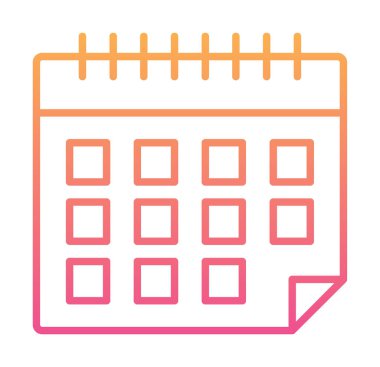 Takvim simgesi, vektör çizimi