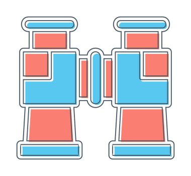 binoküler ikon vektör çizimi