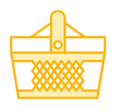 Sepet simgesi, vektör illüstrasyonu 