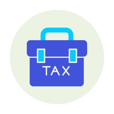 Vergi Portföy simgesi, basit siyah biçim 