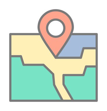 konum simgesi, vektör illüstrasyonu basit tasarım