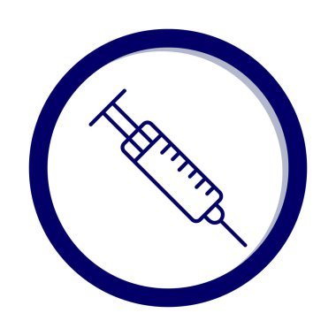 Şırınga web simgesi, vektör çizim 