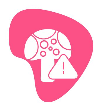 Mantar. Web simgesi basit illüstrasyon