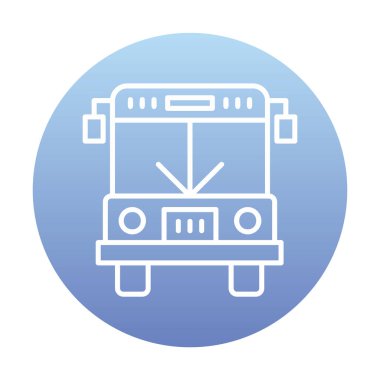 bus simgesi, vektör illüstrasyonu