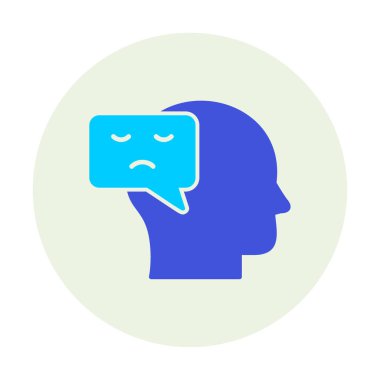 Negatif Düşünce konsepti ikon vektör çizimi