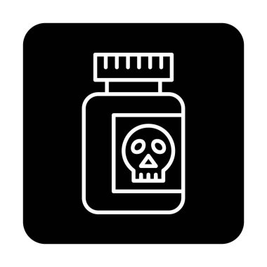 Zehir. Web simgesi basit illüstrasyon 