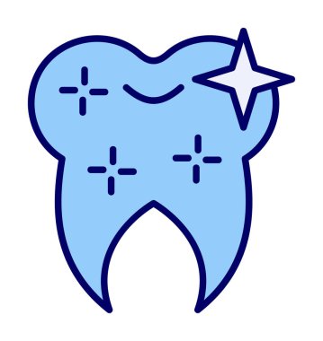 Sağlıklı Temiz Diş tıbbi ikon vektör çizimi                          