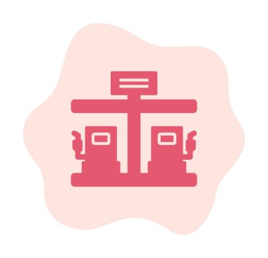 Modern Yakıt İstasyonu simgesinin vektör çizimi                  