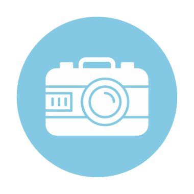 fotoğraf makinesi simgesi, vektör illüstrasyonu 