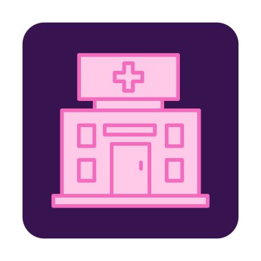 Tıp hastanesi vektör illüstrasyonu                             