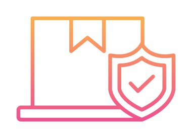 İşaretleme simgesi, vektör illüstrasyonlu kutu 