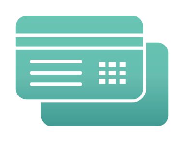 Basit kredi düz iş simgesi