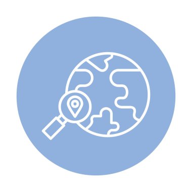 Büyütücü cam çizgi simgesi, arama konsepti