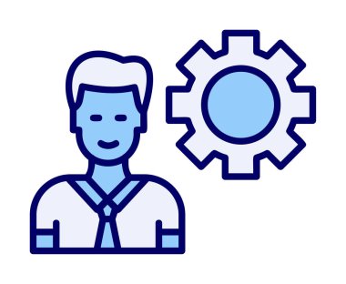 Yönetici simgesi, vektör illüstrasyonu basit tasarım