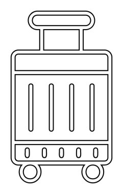 bavul ikonu vektör illüstrasyonu 