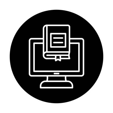 çevrimiçi kütüphane rengi vektör illüstrasyonu                        