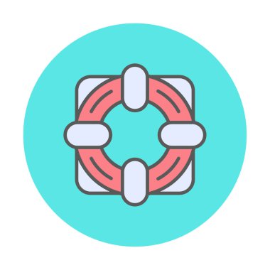 Bir cankurtaran simgesinin vektör illüstrasyonu