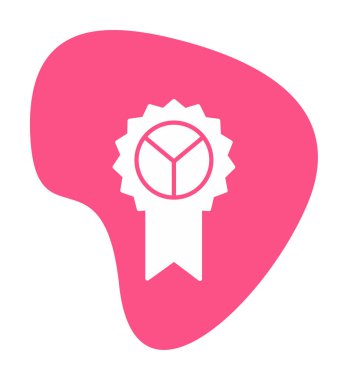 Rozet. Web simgesi basit illüstrasyon              