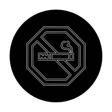 Proje ve eğlence için sigara içme simgesi yok