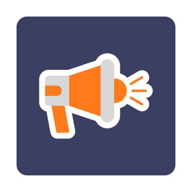 megafon simgesi, vektör illüstrasyonu