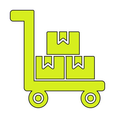 Fabrika tramvay ikonu vektör illüstrasyon tasarımı