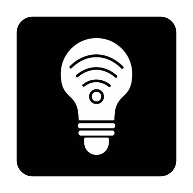 Ampul Ağı simgesi basit bir çizim. Akıllı Ampul                                                     