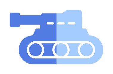 askeri tank simgesi, vektör illüstrasyonu 