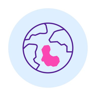 earth icon, vector illustration simple design