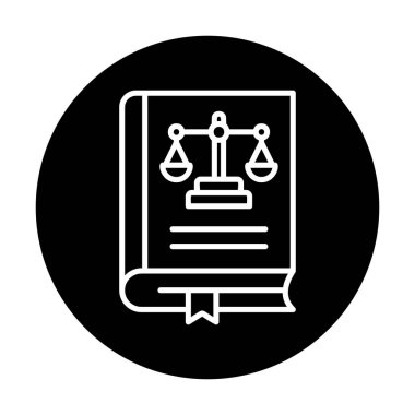 Hukuk kitabı. Web simgesi basit illüstrasyon 
