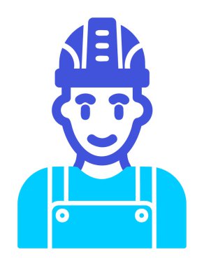 Fabrika İşçi simgesi vektör illüstrasyonu