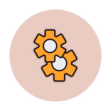 Gears'ı web simgesi, vektör çizim 
