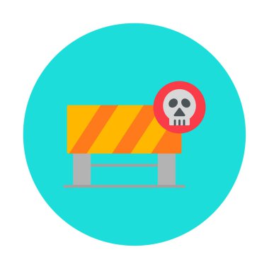 Tehlike Öndeki Yol İşareti, vektör çizimi