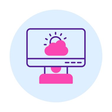 Hava Durumu Haber simgesi, vektör illüstrasyonu 