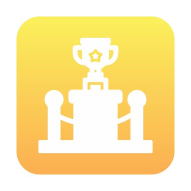 Ödül kupası ikonu vektör illüstrasyonu. Kadeh.                          