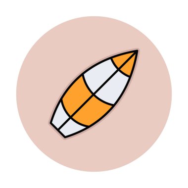 sörf tahtası vektör illüstrasyonu modern simge