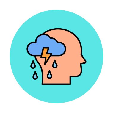 Depresyon konsepti vektör illüstrasyonu