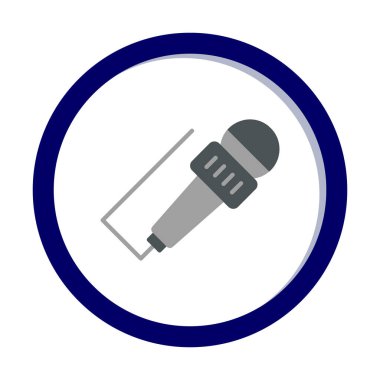 mikrofon web simge vektör çizim 