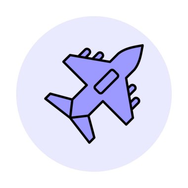 düzlem ikonu vektör illüstrasyonu