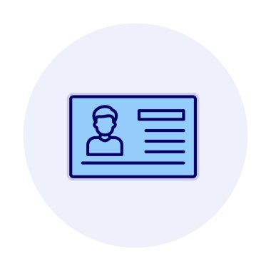 Visa belgesi simgesinin vektör illüstrasyonu 